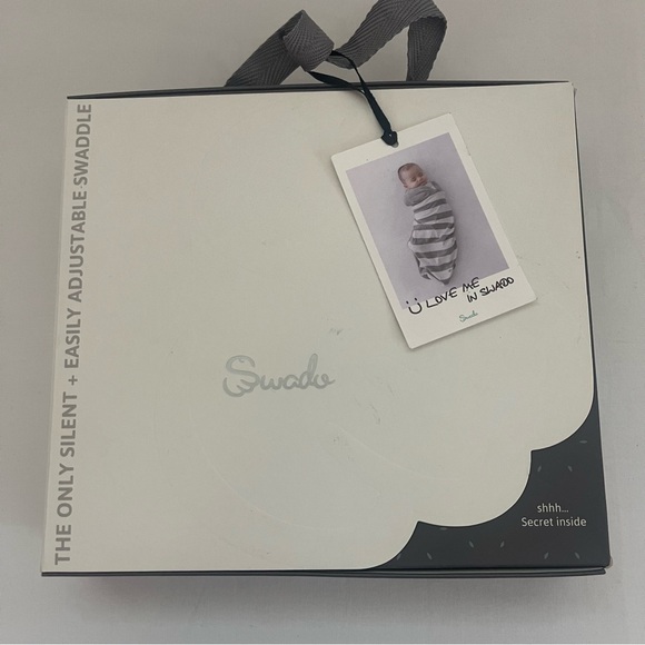 Swado Other - Swado Classic Adjustable Swaddle in Gray And White Organic Cotton Size M NWT